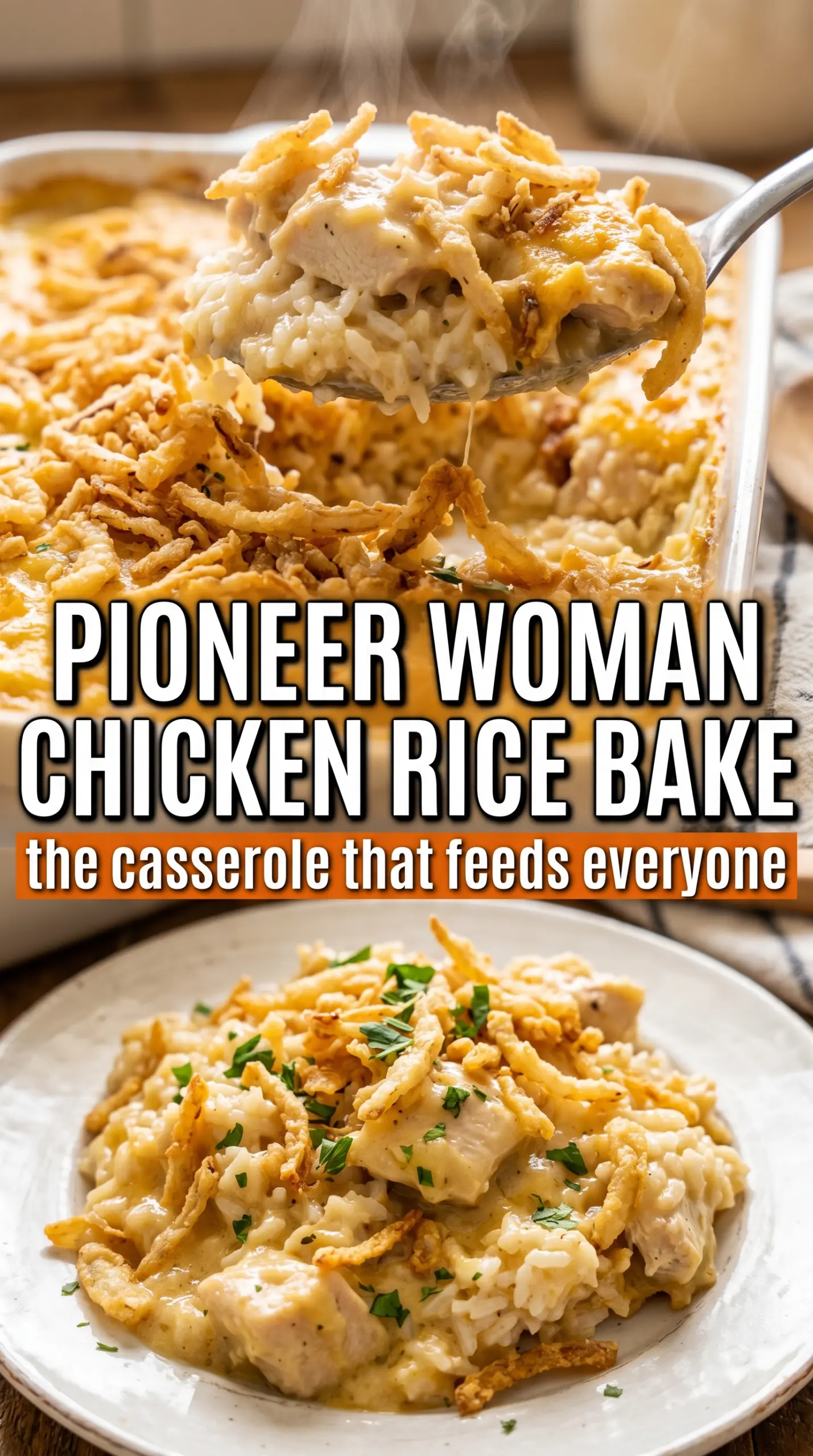 Baked chicken and rice casserole with vegetables