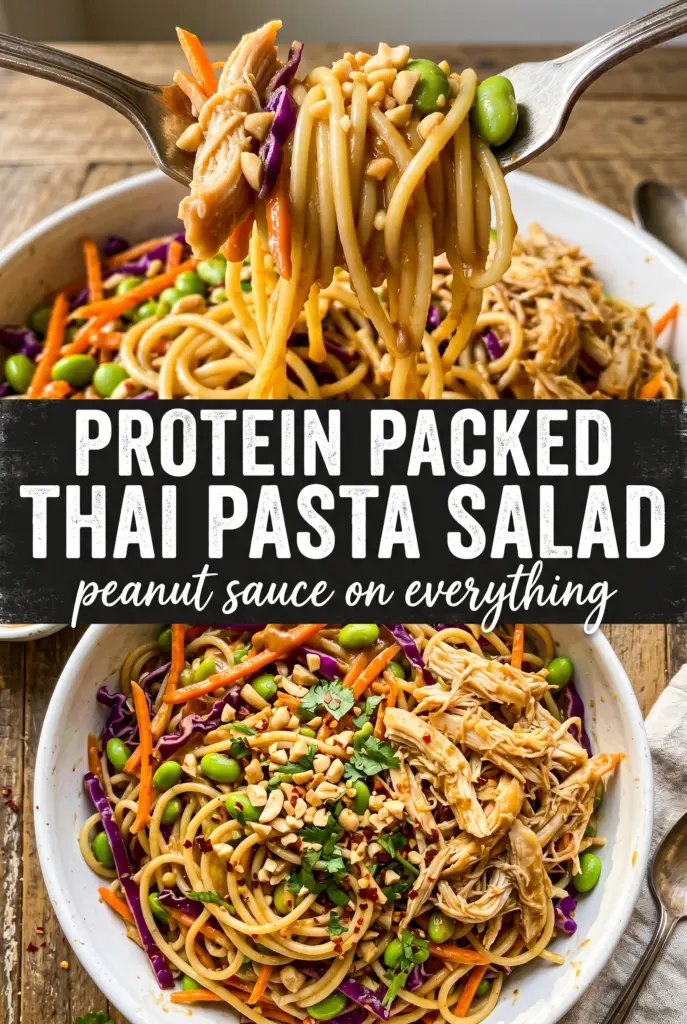 Protein Packed Thai Pasta Salad