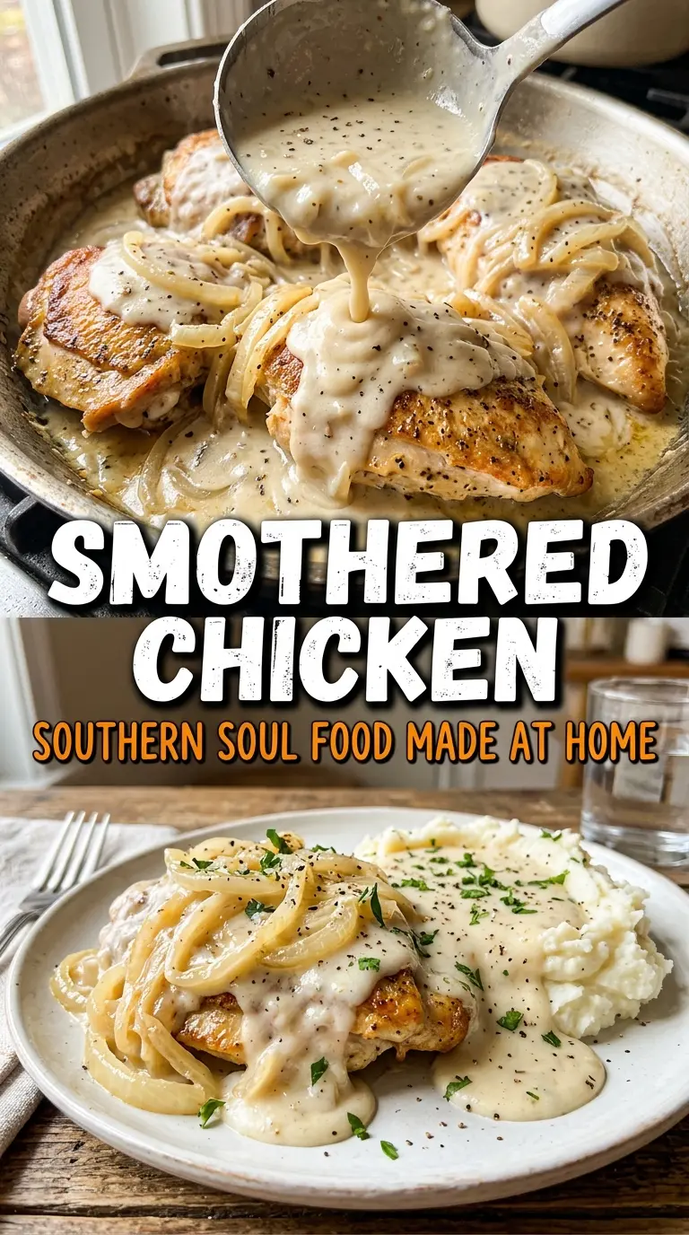 Cooked chicken with sauce and herbs