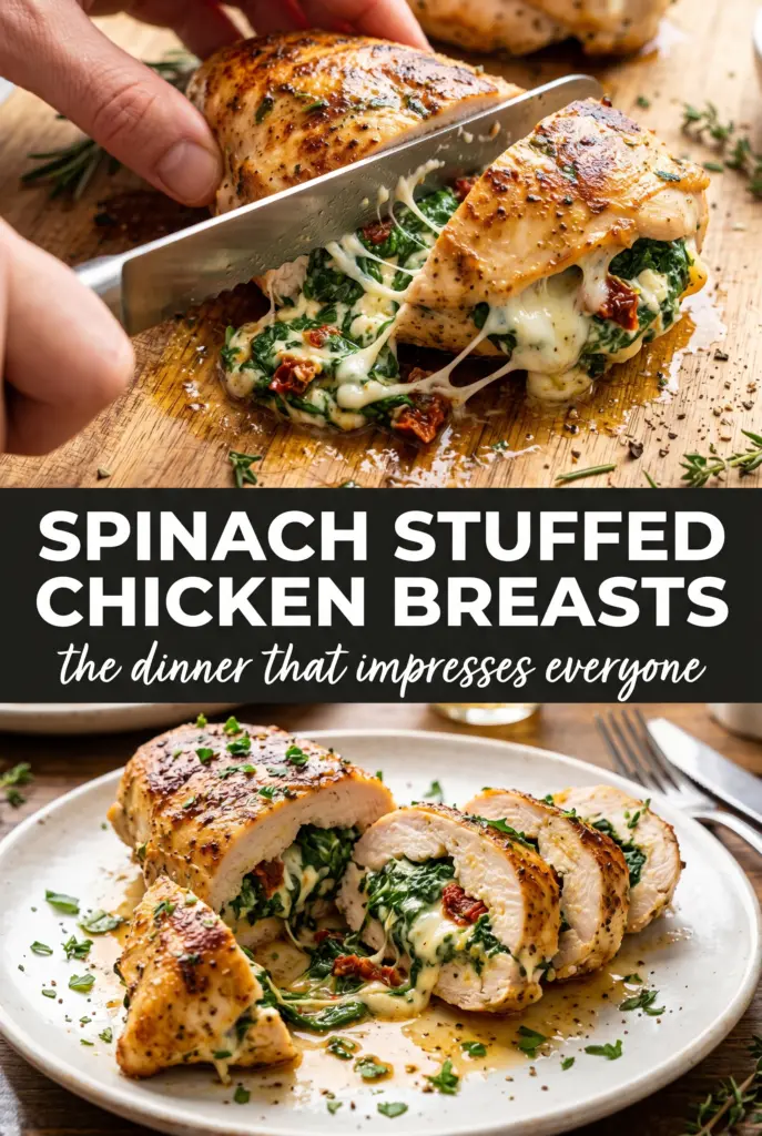 Spinach Stuffed Chicken Breasts