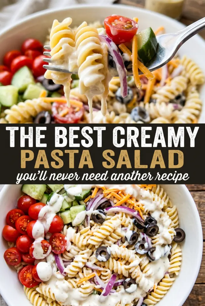 The Best Creamy Pasta Salad