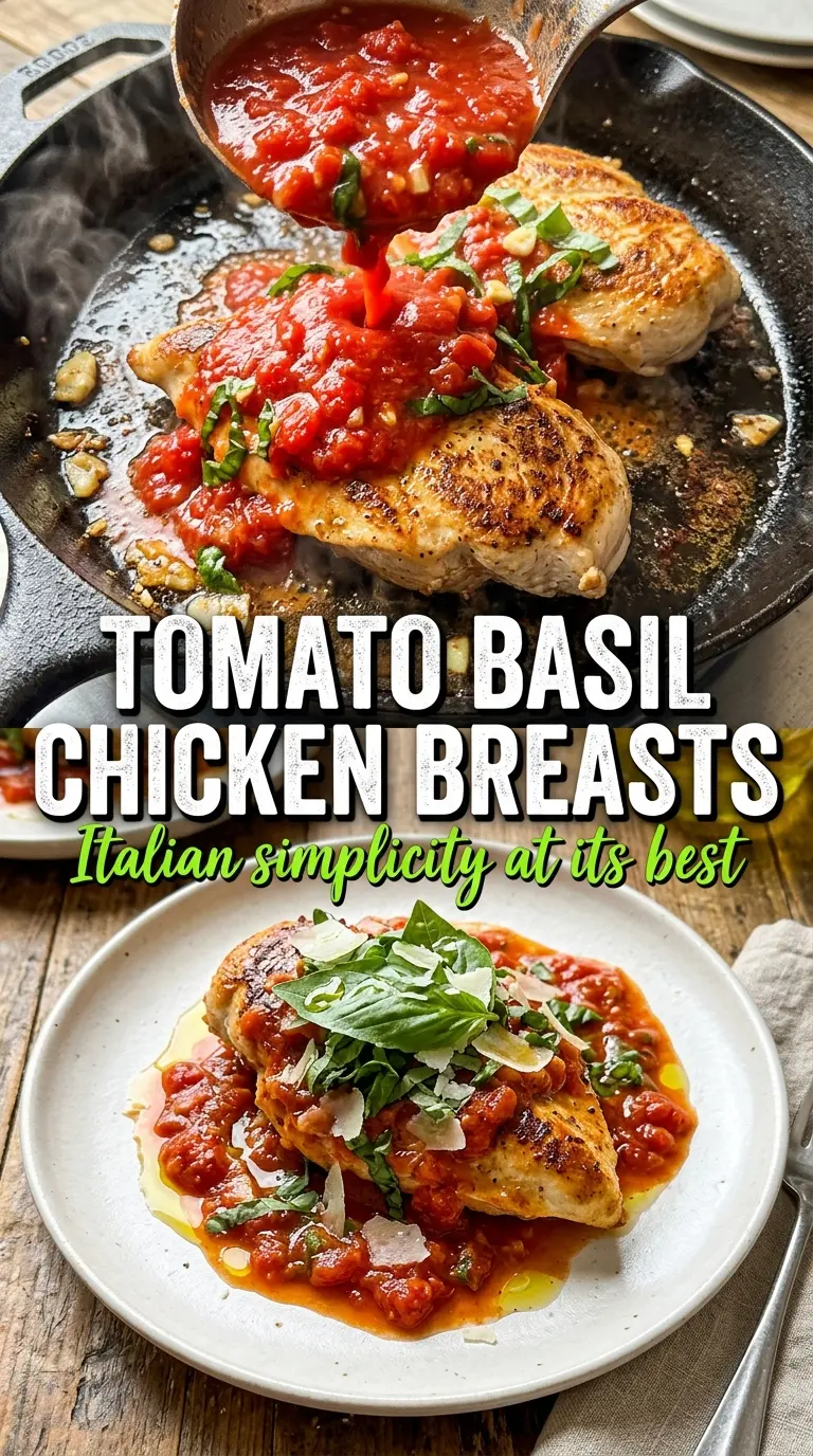 Cooked chicken with sauce and herbs