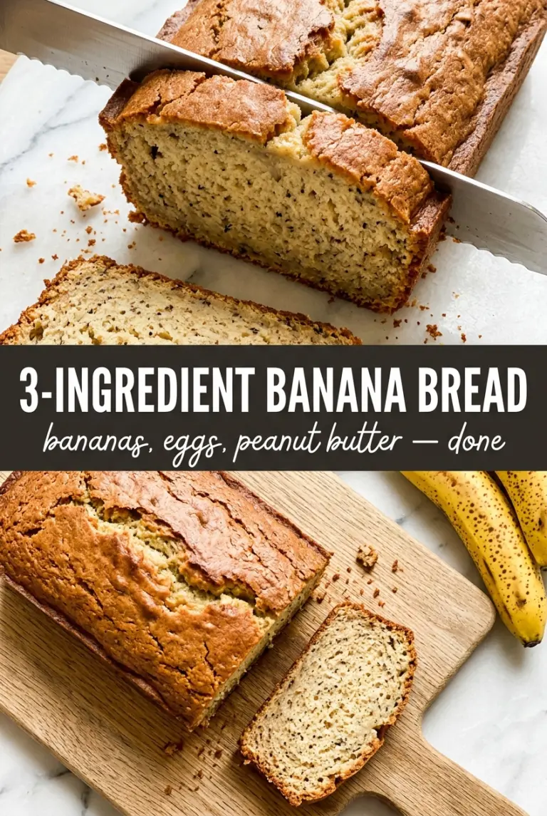 3-Ingredient Banana Bread