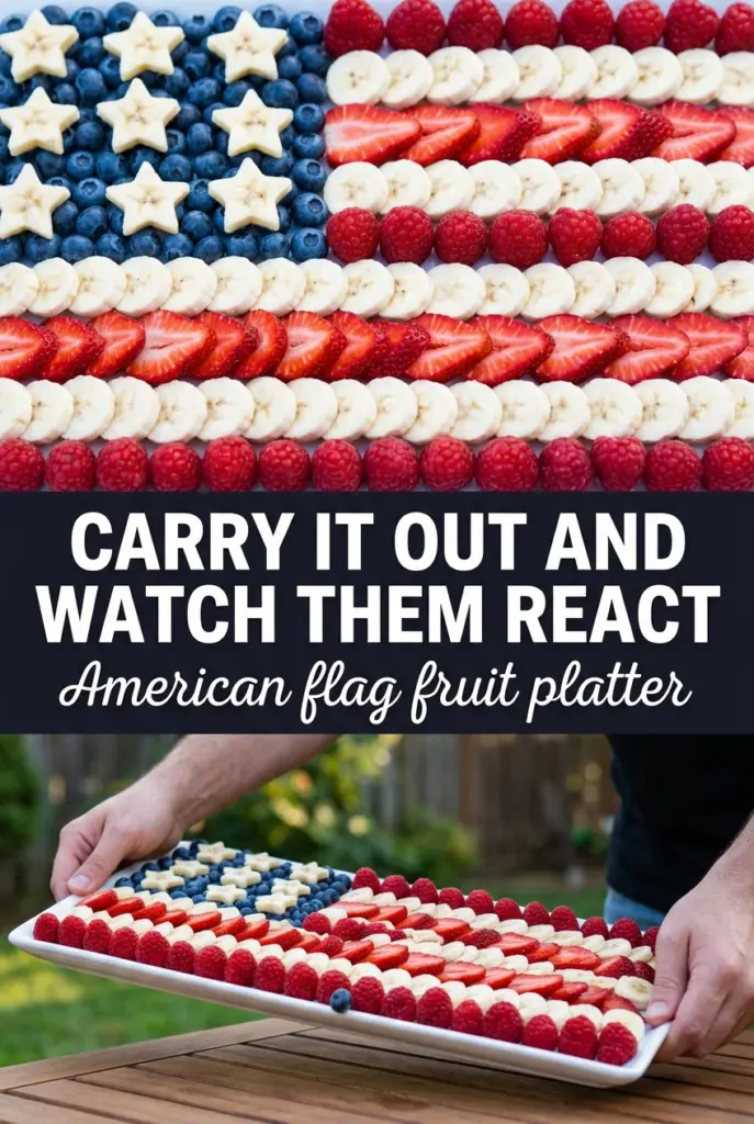 American Flag Fruit Platter