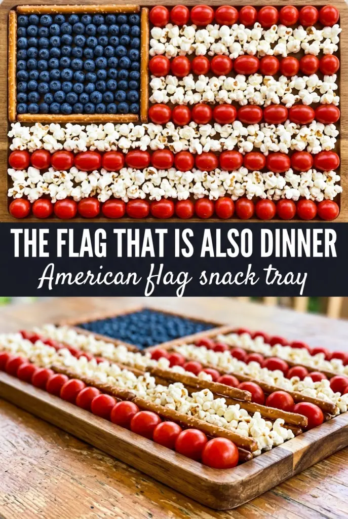 American Flag Snack Tray