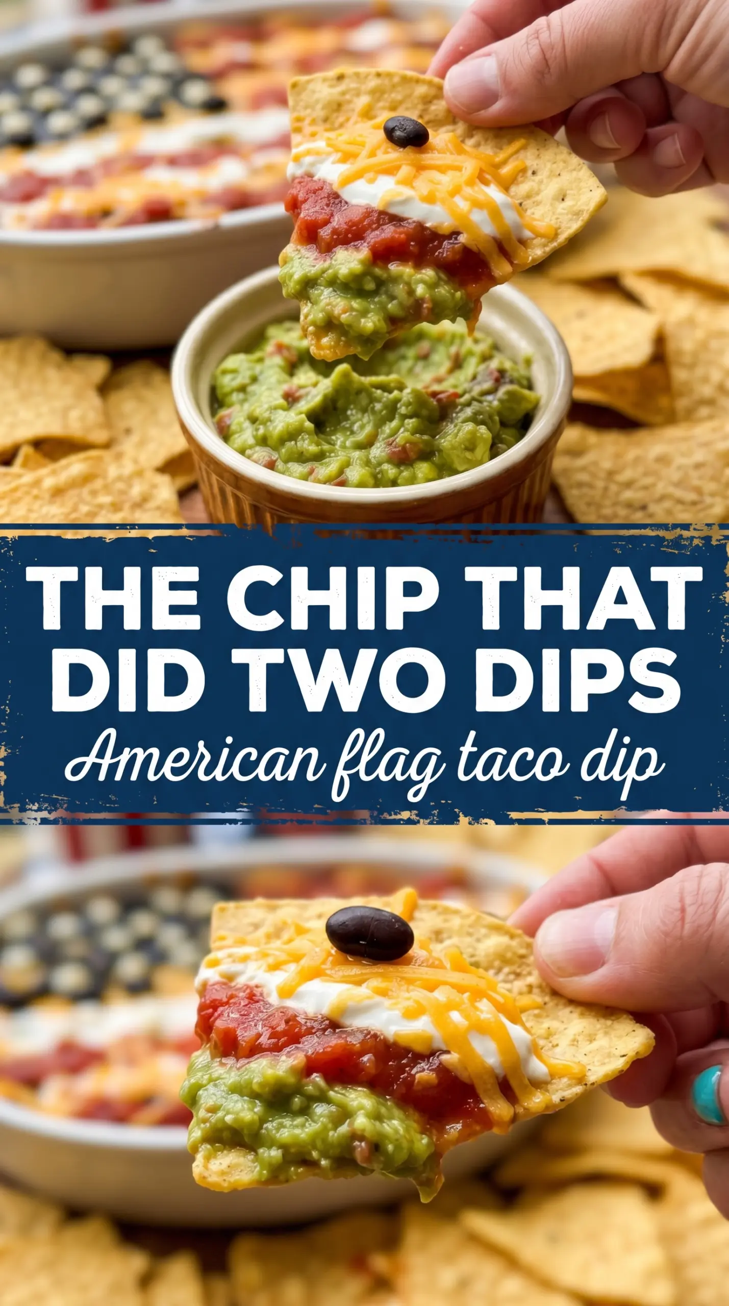 American Flag Taco Dip patriotic layered dip