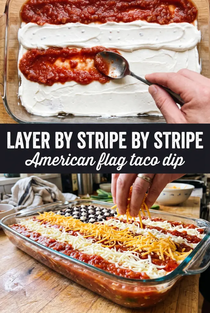 American Flag Taco Dip