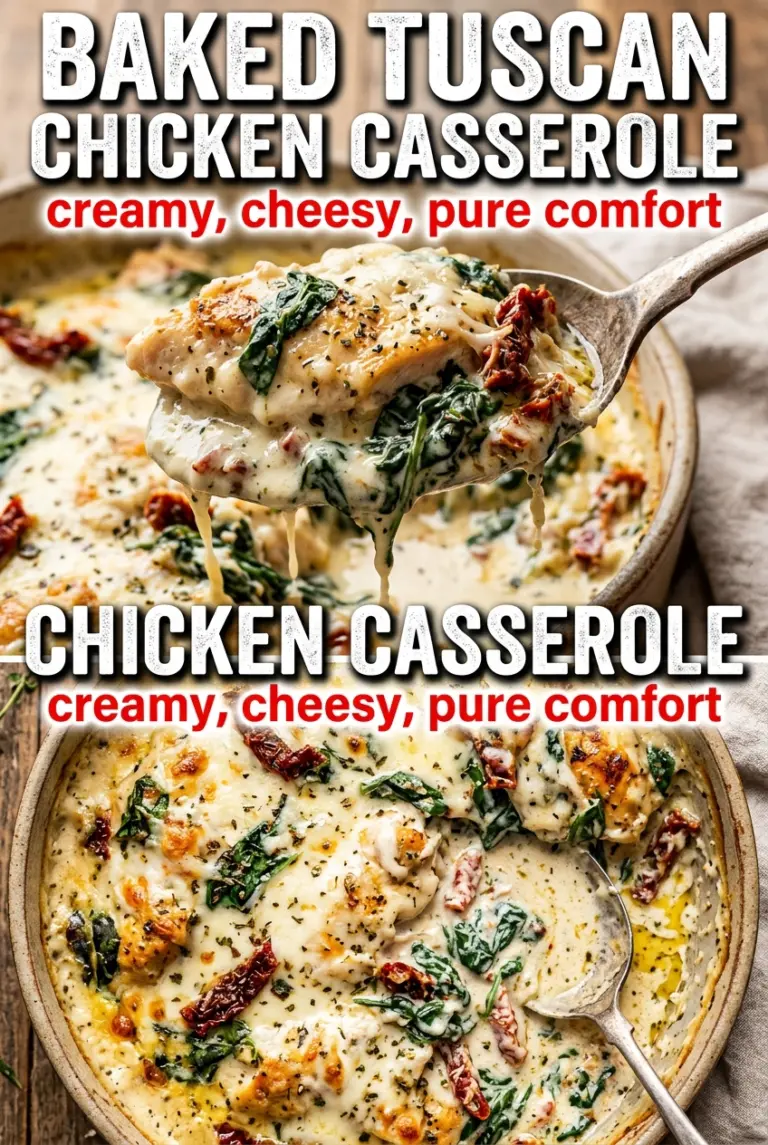 Baked Tuscan Chicken Casserole