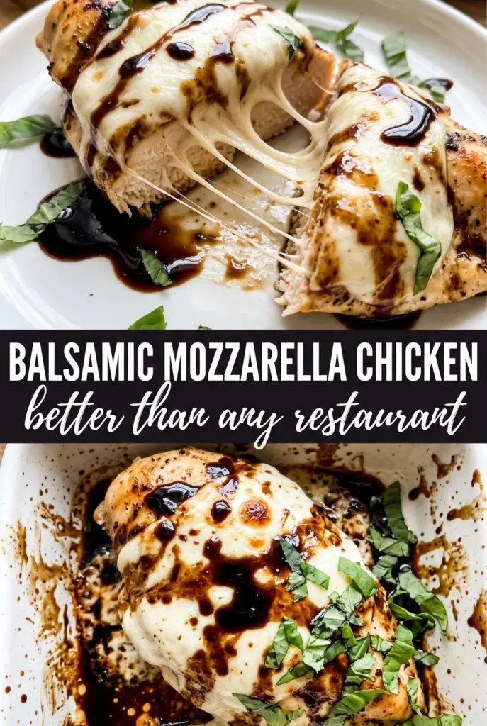 Balsamic Baked Chicken Breast with Mozzarella