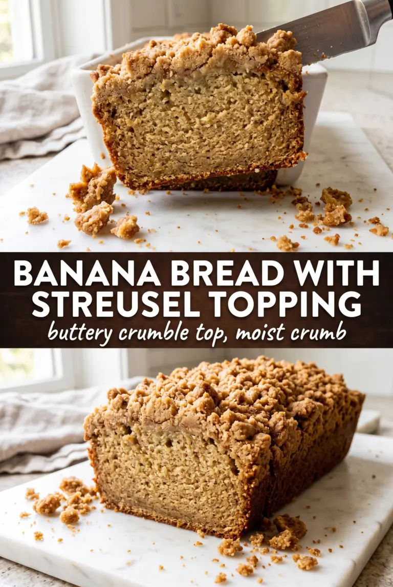 Banana Bread with Streusel Topping
