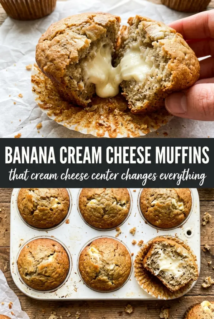 Banana Cream Cheese Muffins