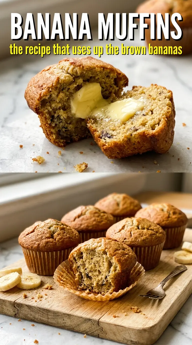 Banana Muffins moist bakery-style domed