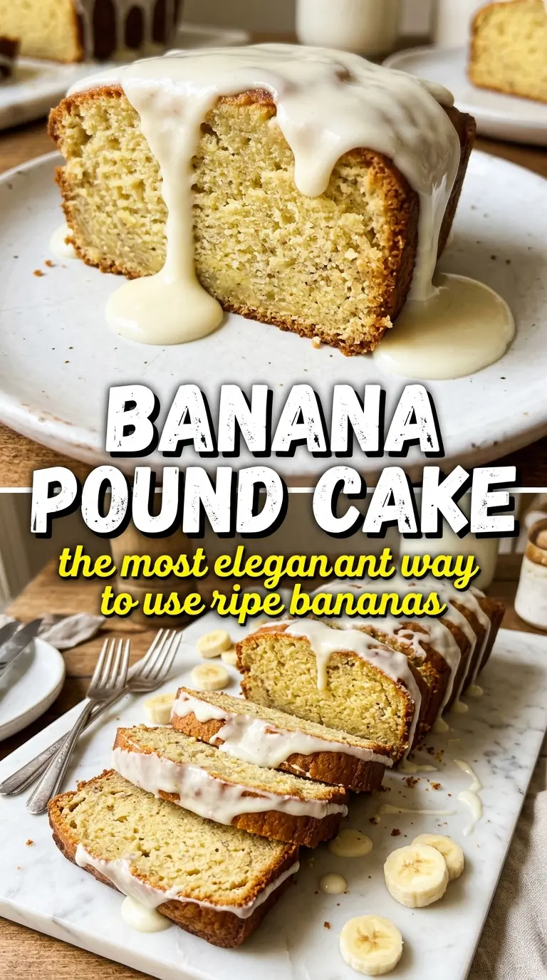 Banana Pound Cake dense buttery