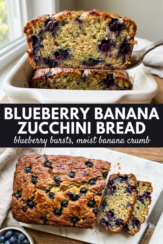 Blueberry Banana Zucchini Bread
