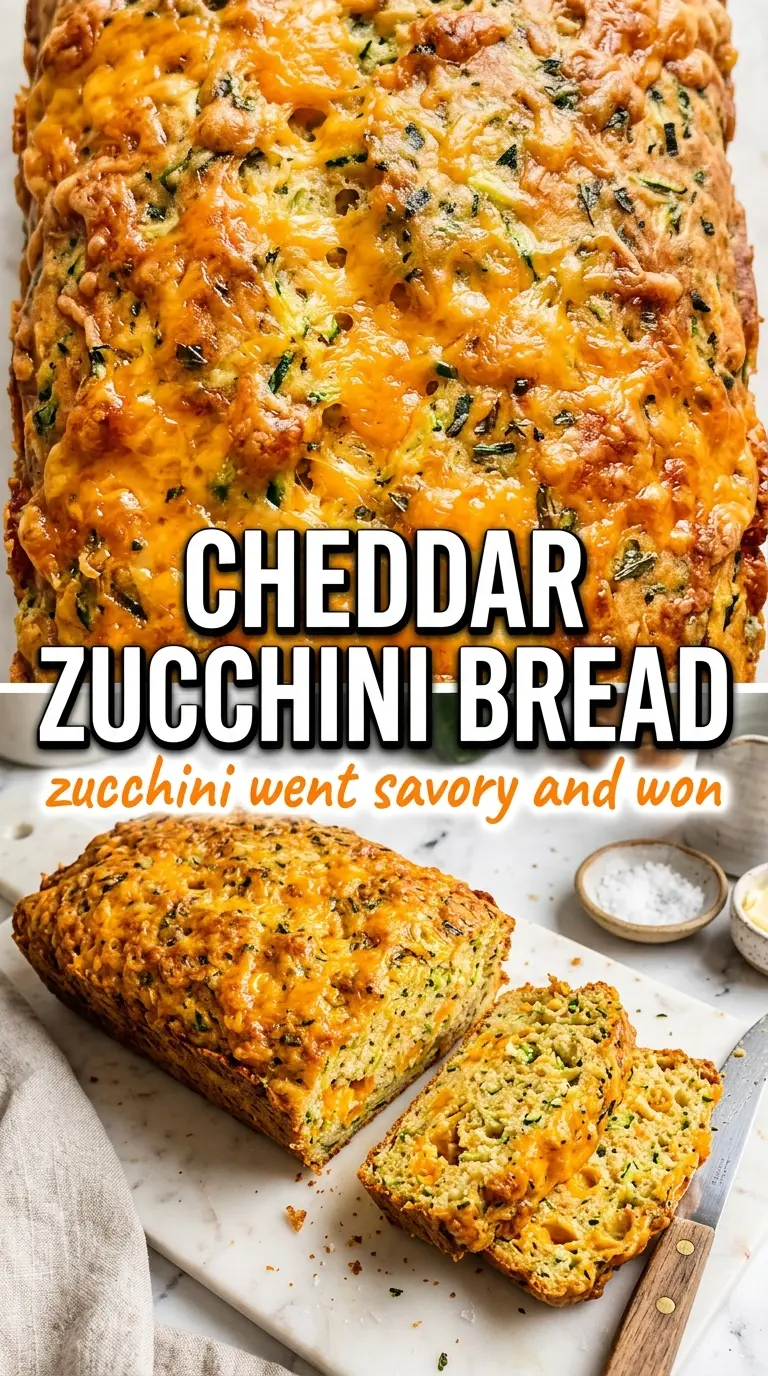 Cheddar zucchini bread savory cheesy golden