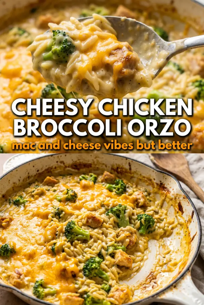 Cheesy Chicken Broccoli Orzo