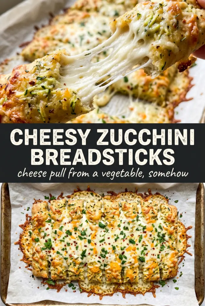 Cheesy Zucchini Breadsticks