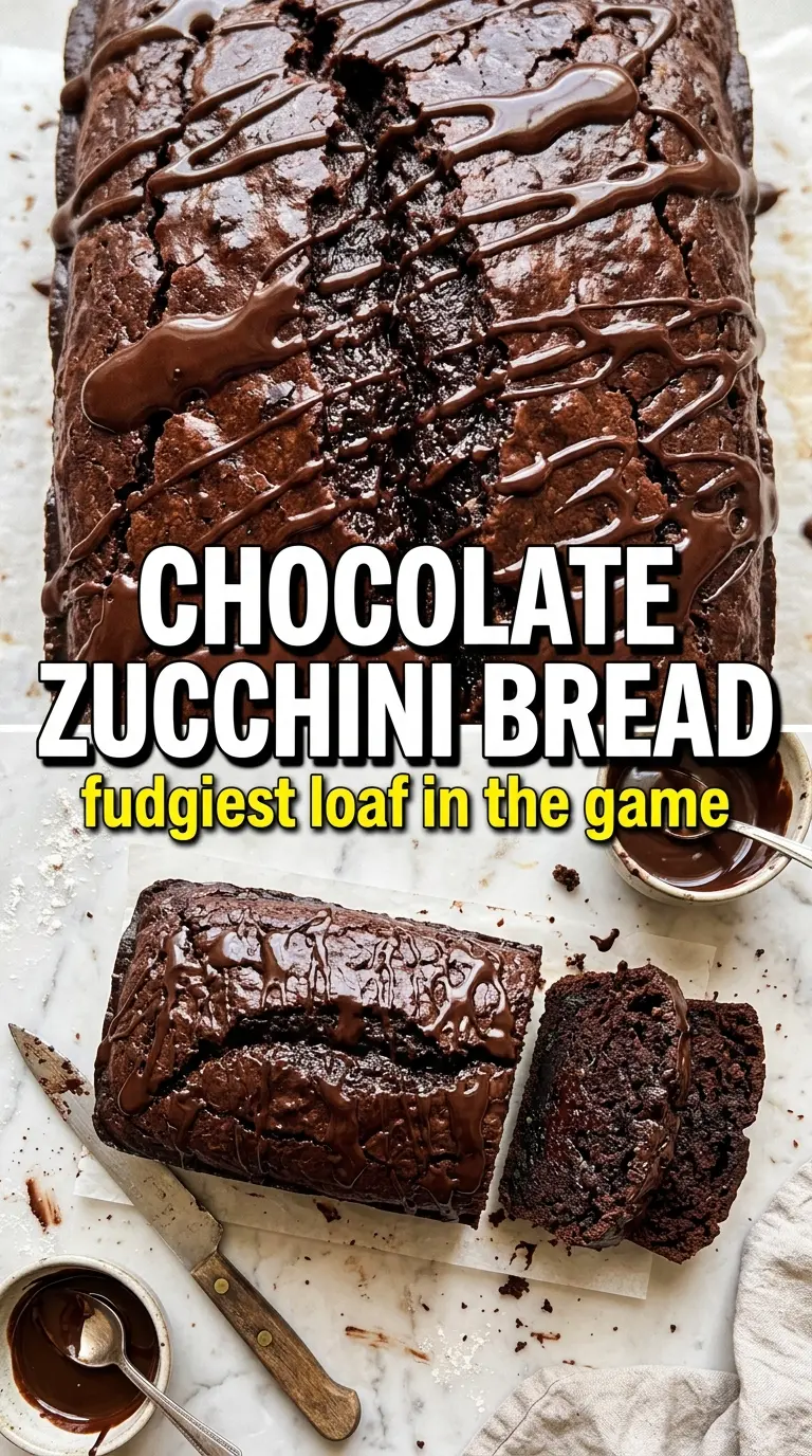 Chocolate Zucchini Bread fudgy chocolatey loaf