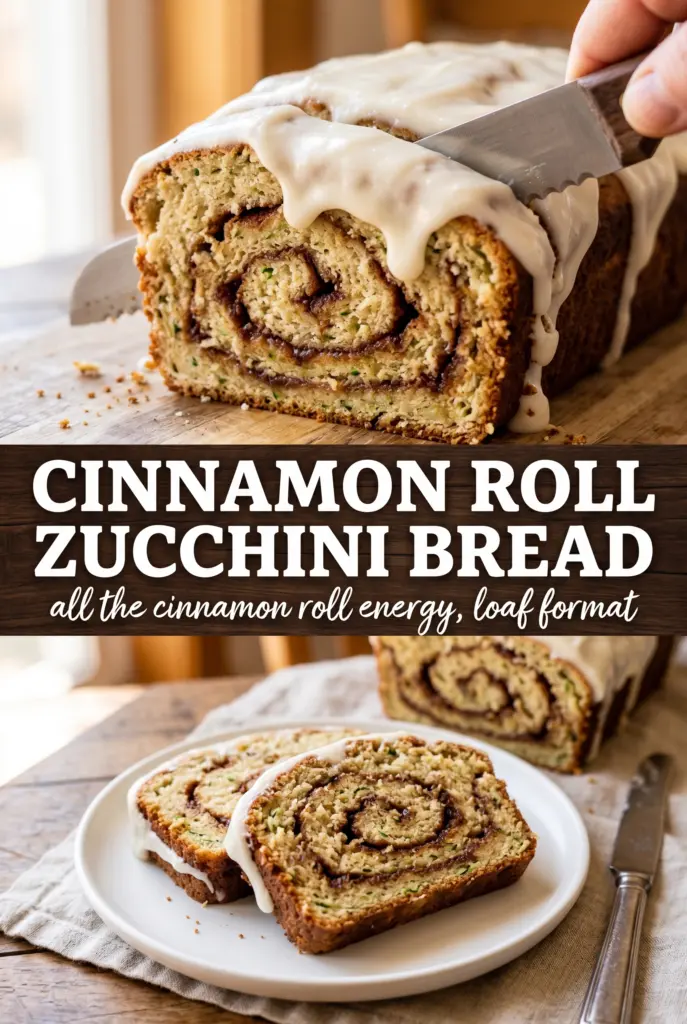 Cinnamon Roll Zucchini Bread