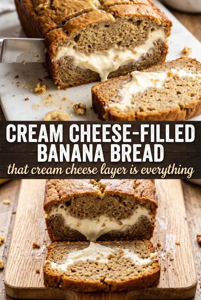 Cream Cheese-Filled Banana Bread