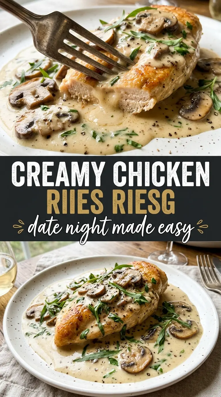 Creamy Chicken Riesling golden wine-braised skillet