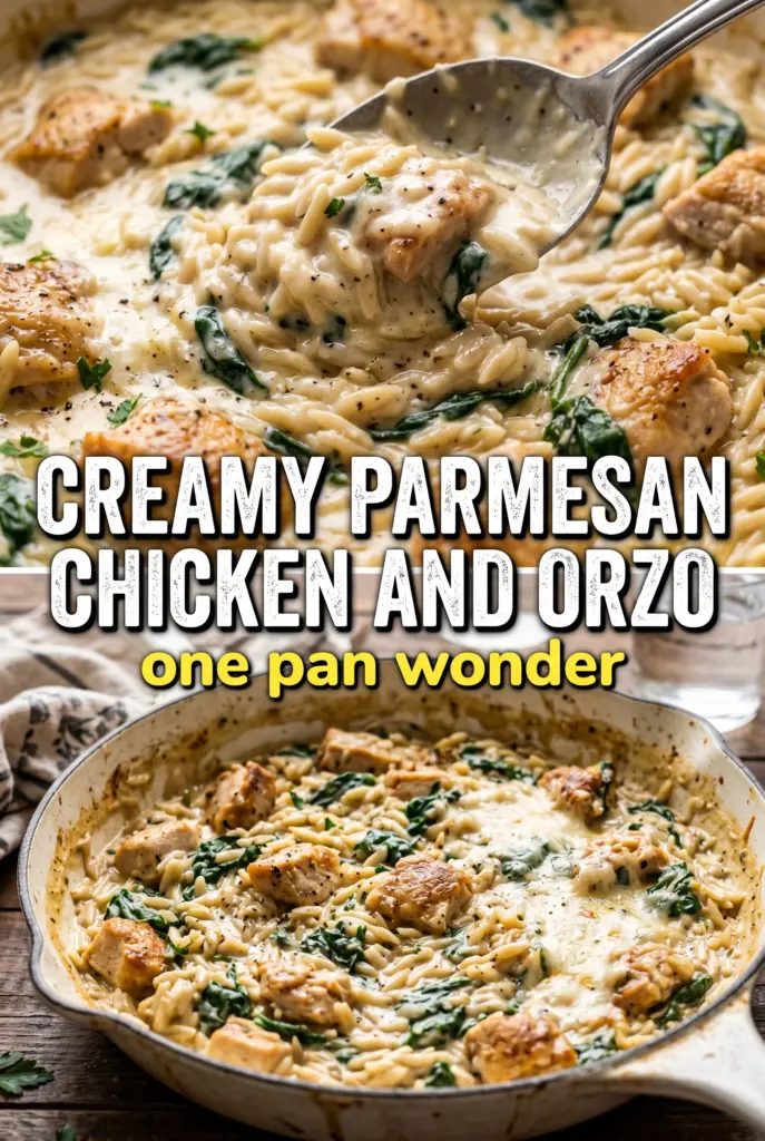 Creamy Parmesan Chicken and Orzo