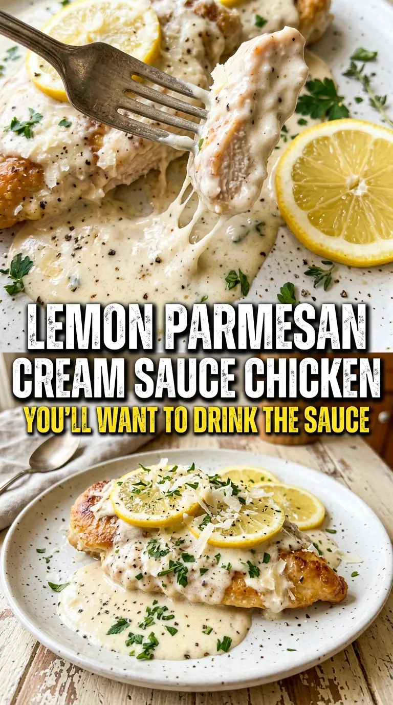 Creamy Parmesan Lemon Chicken, creamy skillet, bright lemon