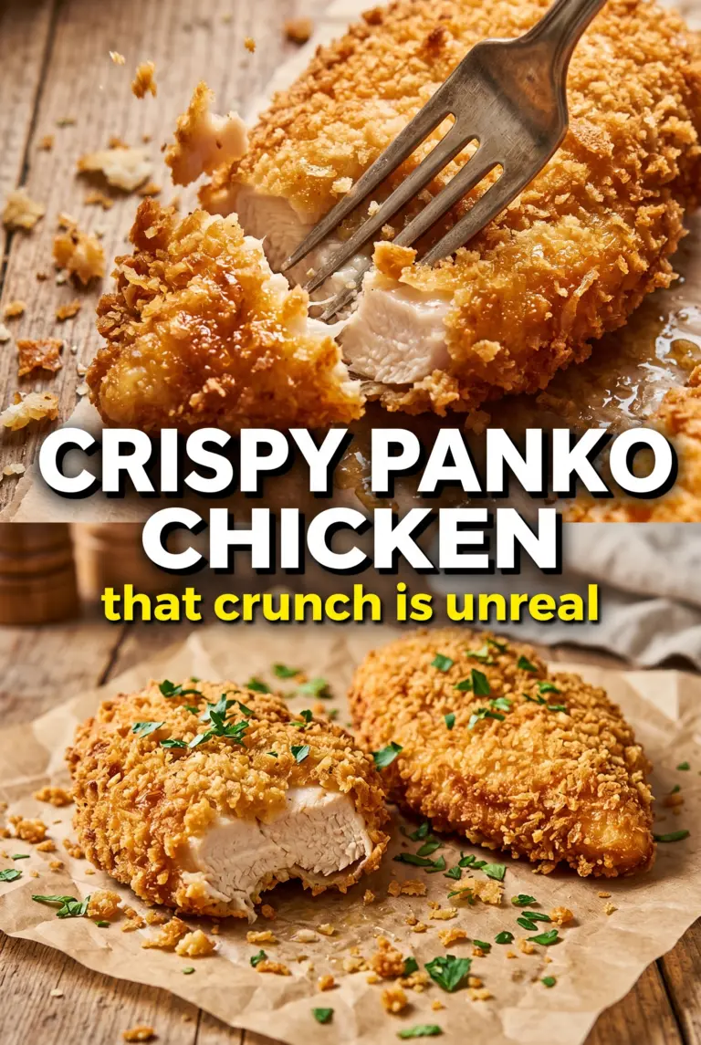 Crispy Panko Crusted Chicken Breasts
