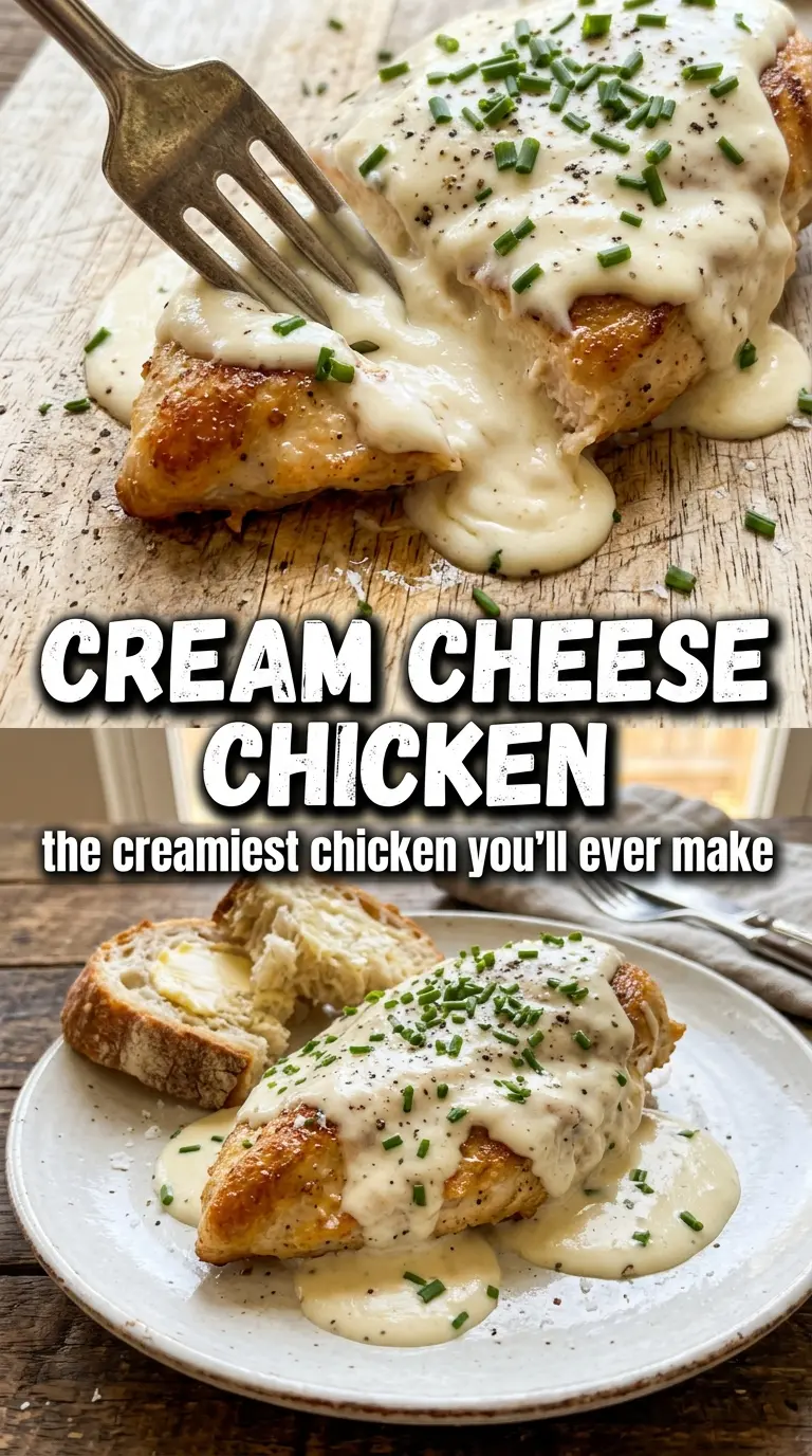 Easy Cream Cheese Chicken creamy tangy skillet