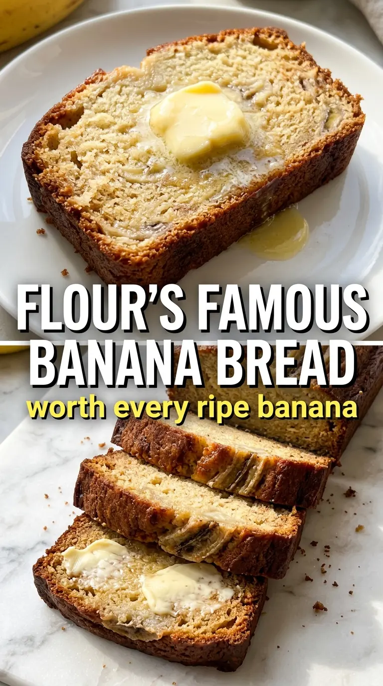 Flour's Famous Banana Bread bakery-style walnut crumb