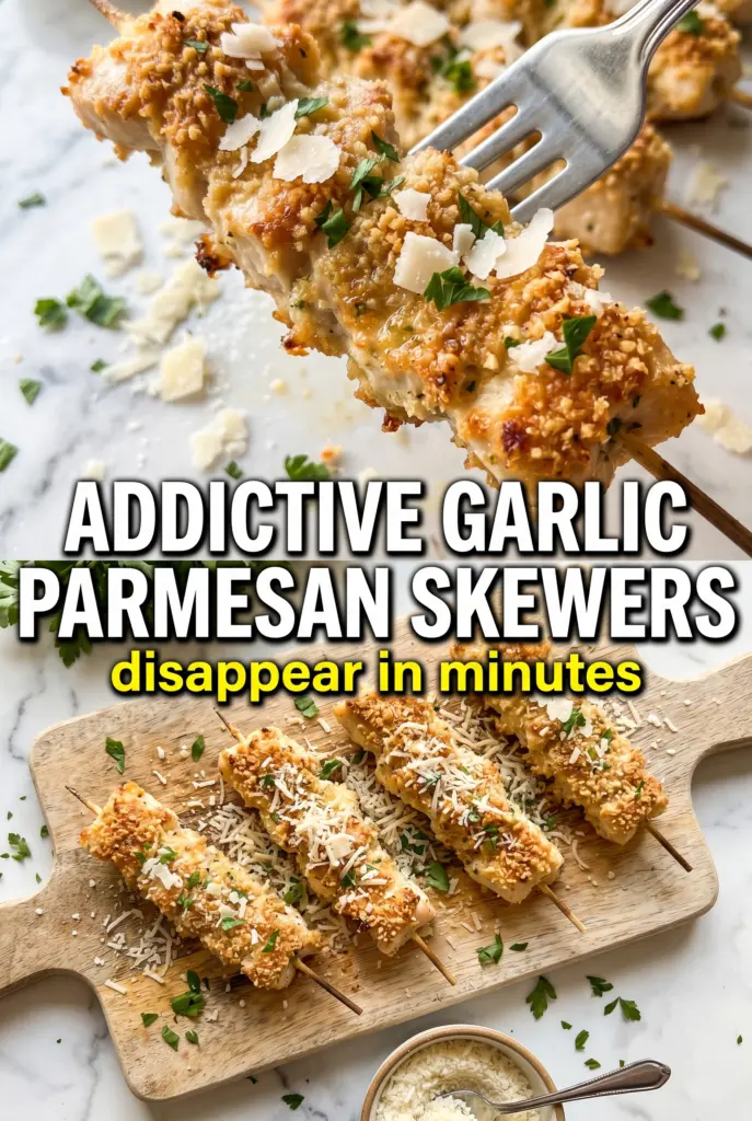 Garlic Parmesan Chicken Skewers