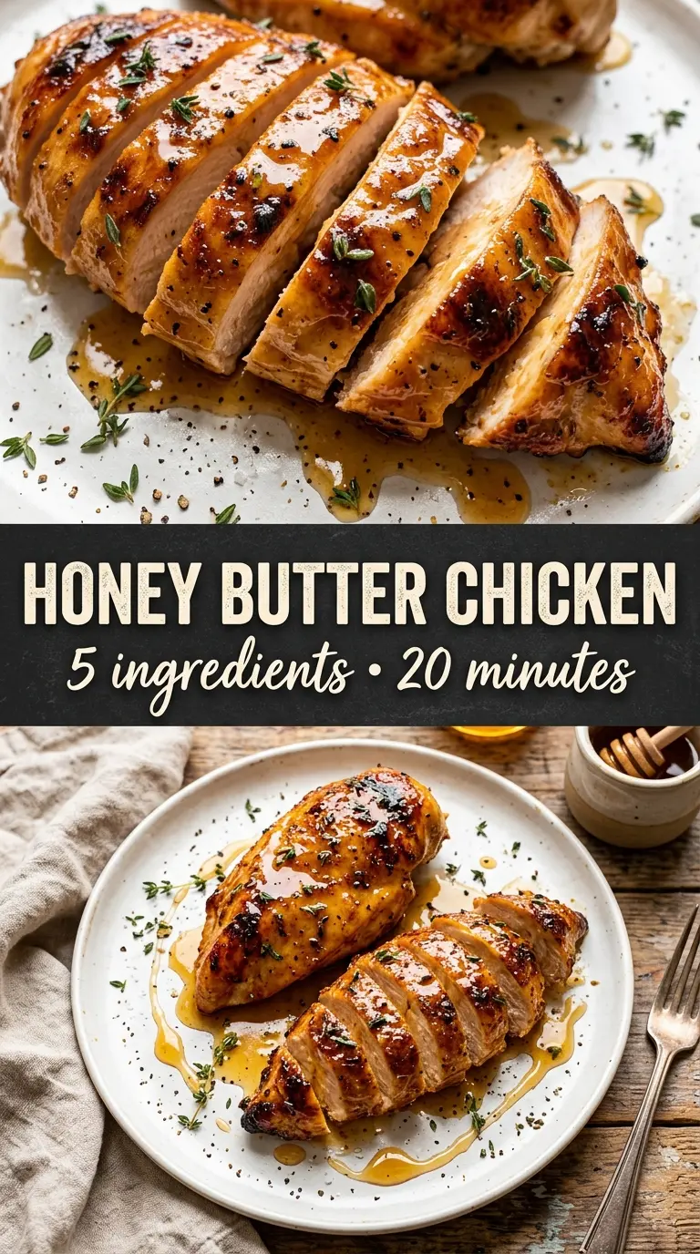 Honey Butter Chicken glossy skillet chicken