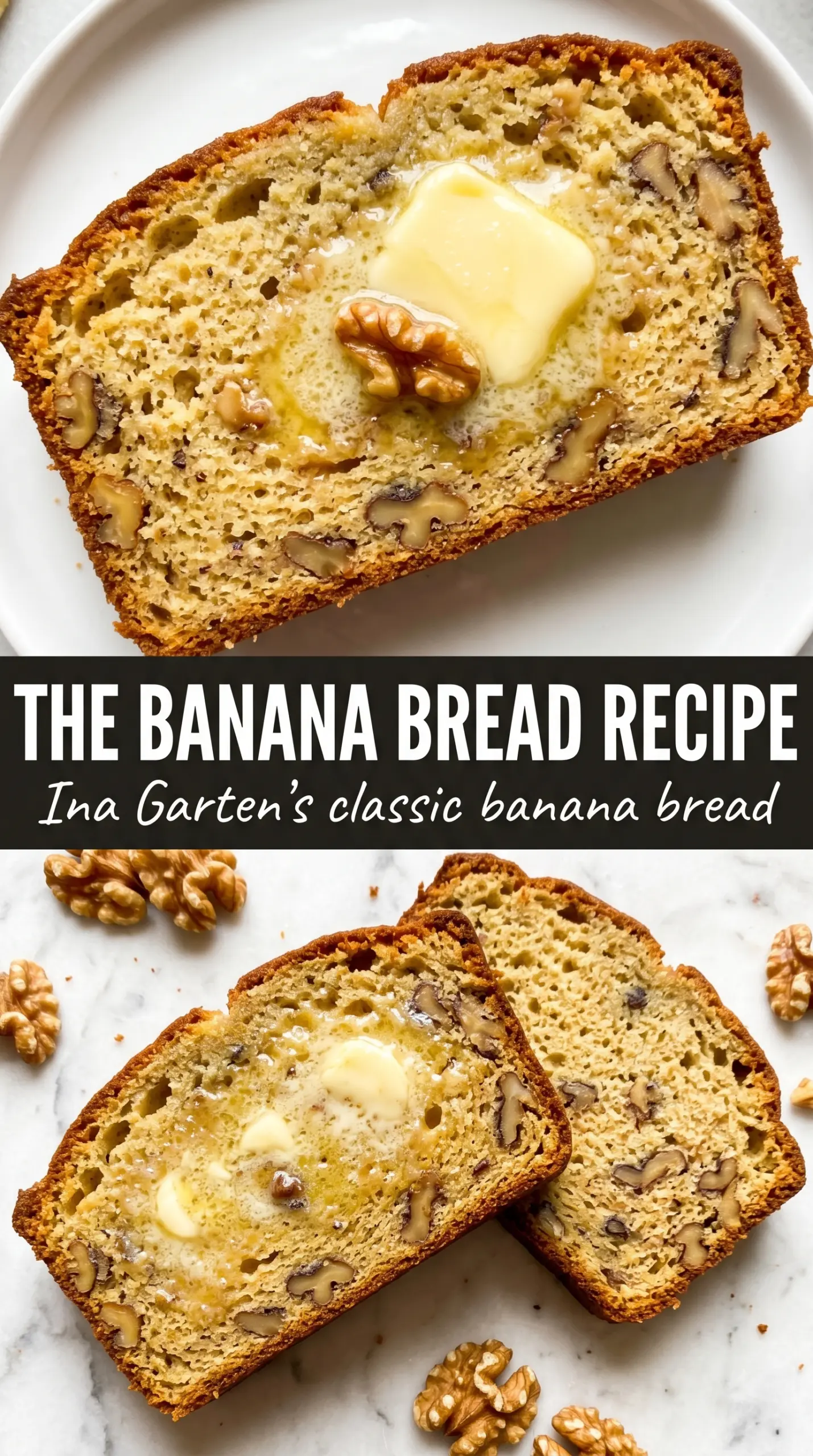 Ina Garten banana bread refined bakery-style walnuts
