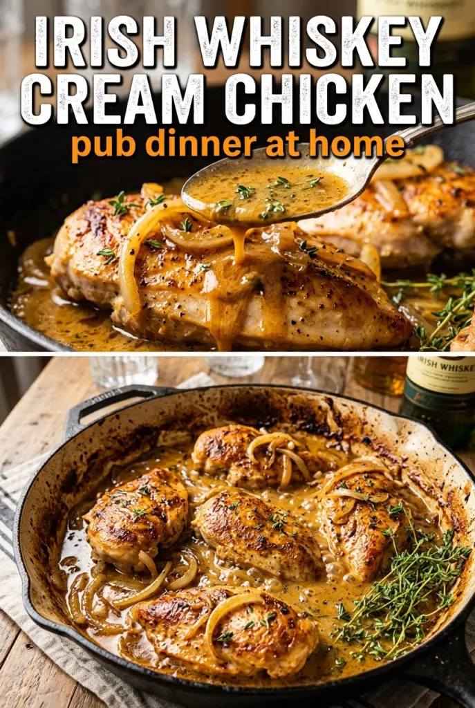 Irish Chicken in Whiskey Cream Sauce