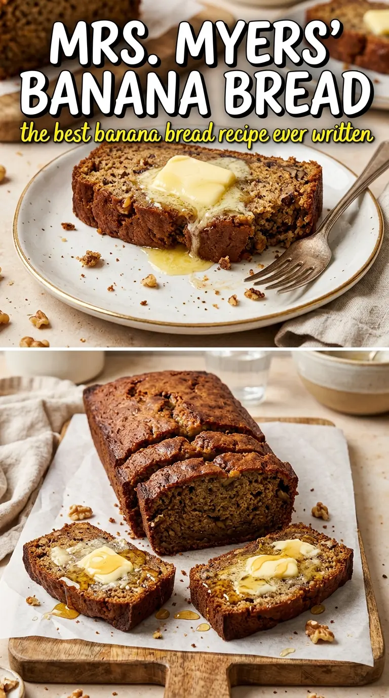 Mrs. Myers' Banana Bread classic moist loaf