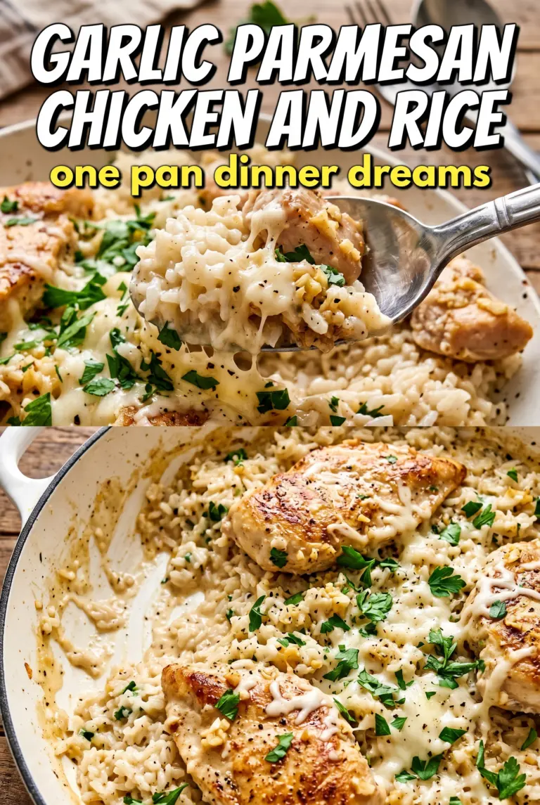 One-Pan Garlic Parmesan Chicken and Rice