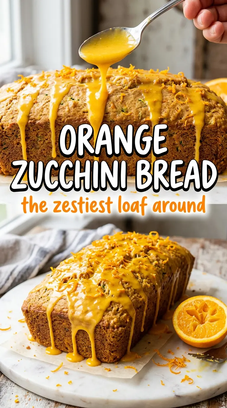 orange zucchini bread citrus glaze tender loaf