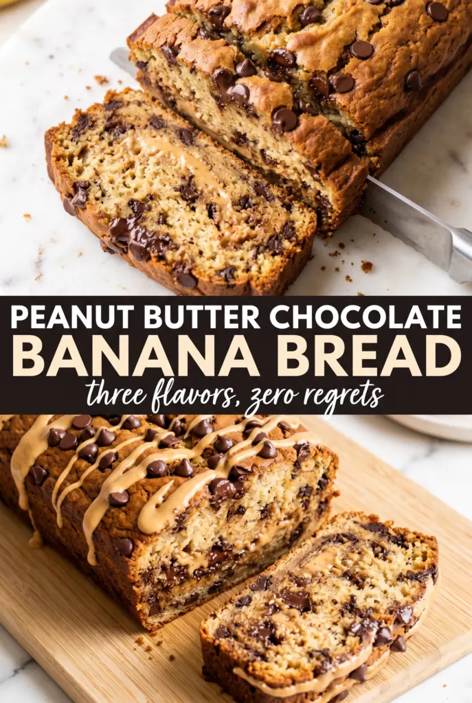 Peanut Butter Chocolate Chip Banana Bread