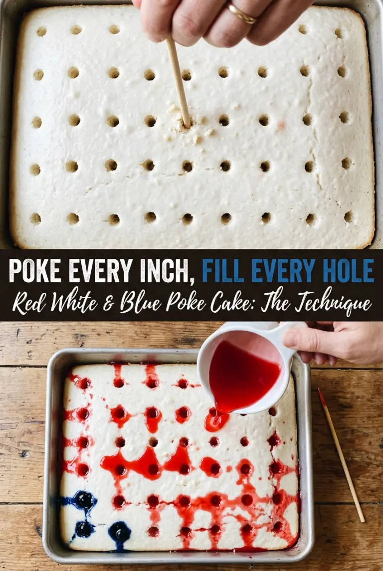 Red, White and Blue Poke Cake