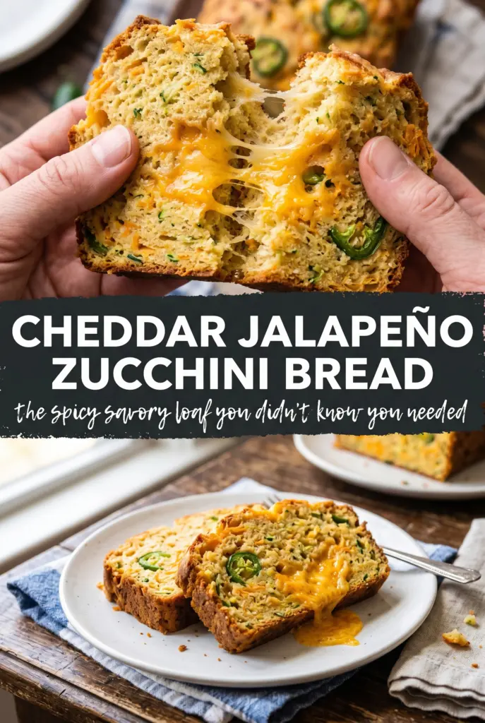 Savory Zucchini Bread with Cheddar and Jalapeños