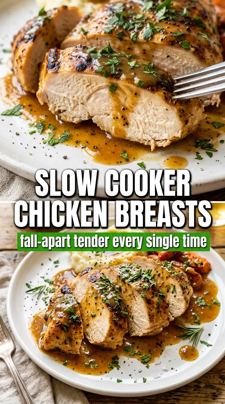 Slow Cooker Chicken Breasts juicy tender