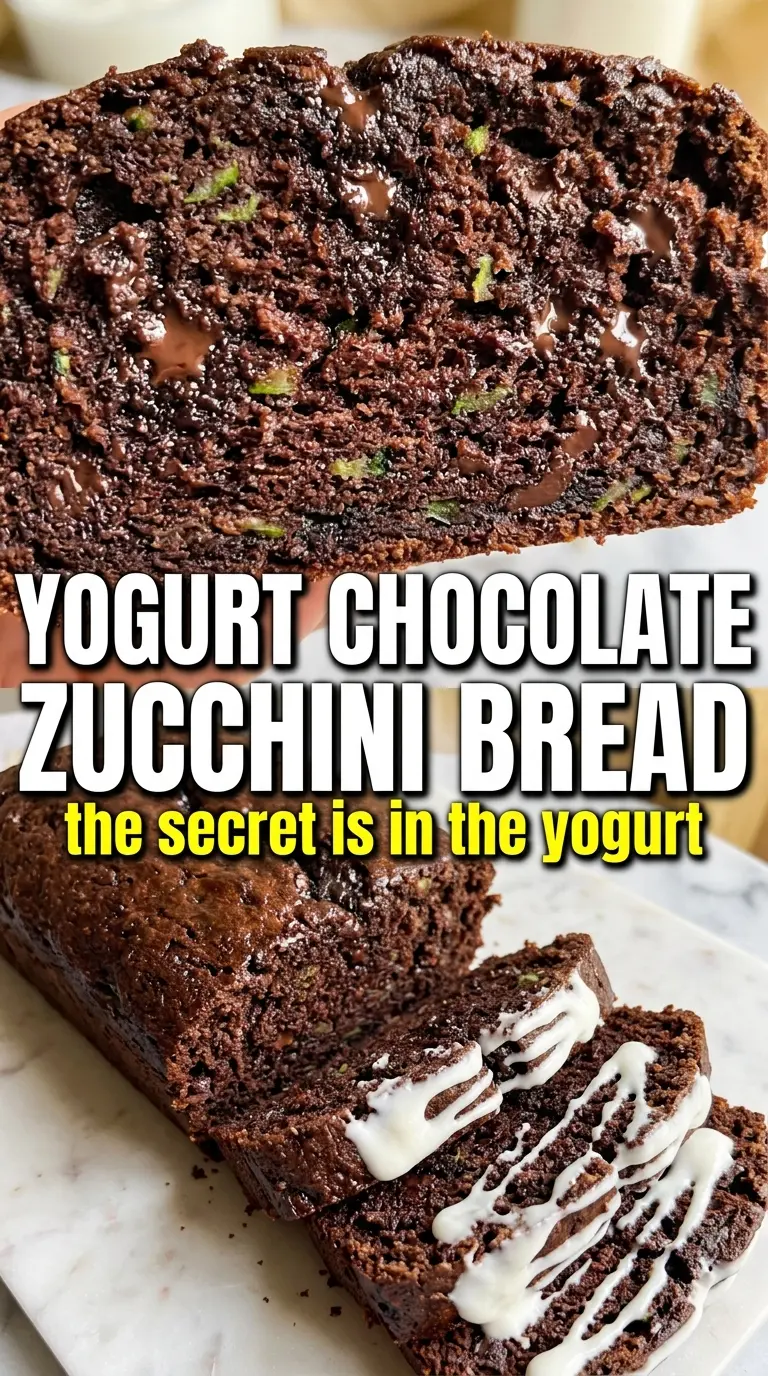 Yogurt chocolate zucchini bread moist chocolate loaf