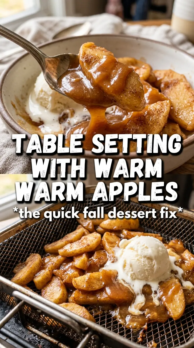 Air Fryer Apples caramelized cinnamon crisp