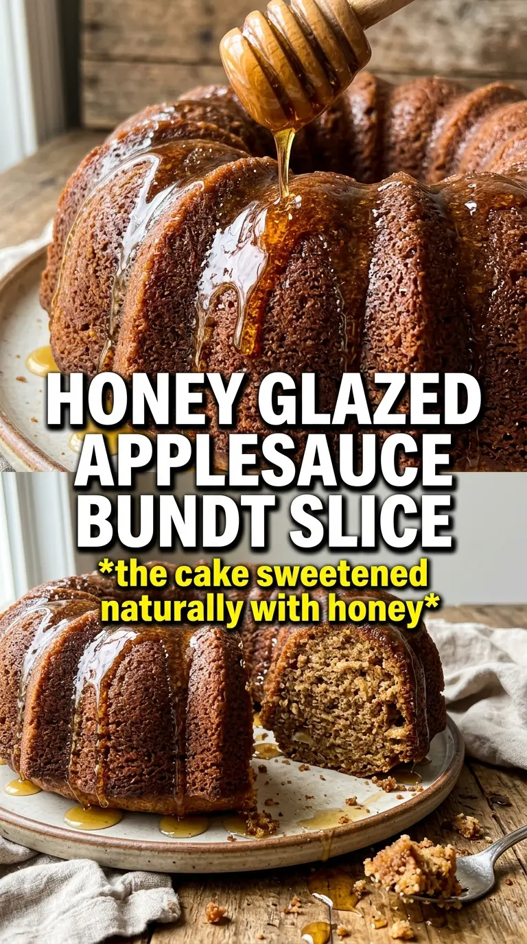 Applesauce Honey Cake golden glazed tender crumb