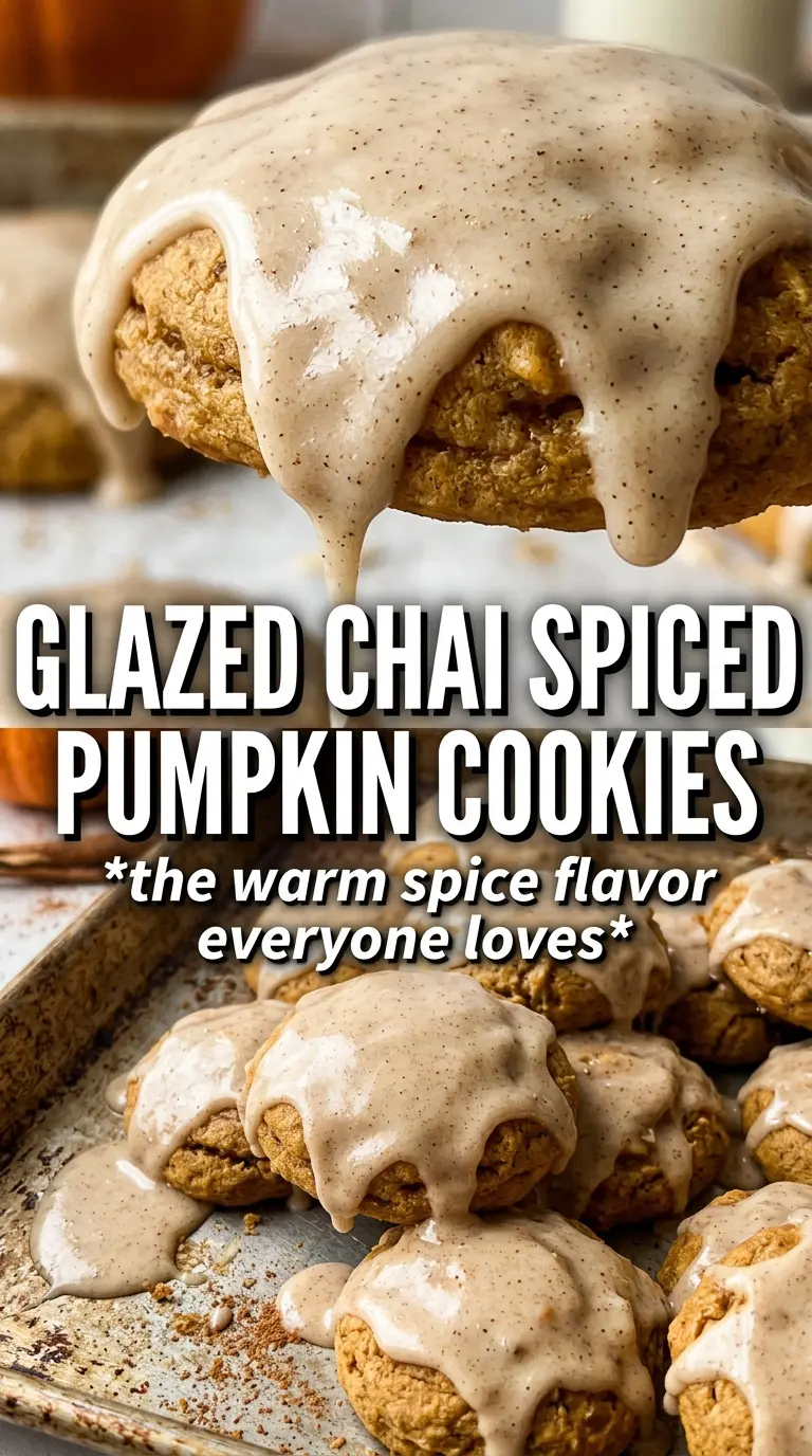 Chai Spiced Pumpkin Cookies warm spiced glazed