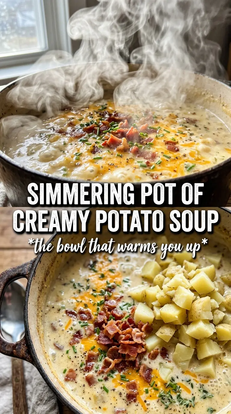 Potato soup creamy bacon cheddar
