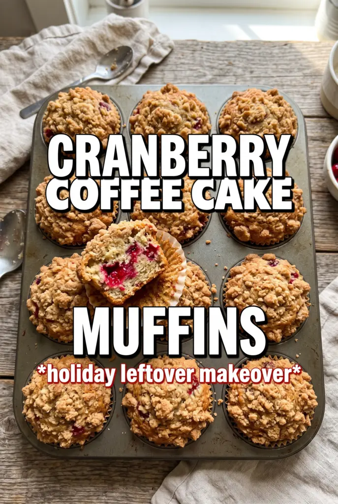 Cranberry Sauce Coffee Cake Muffins