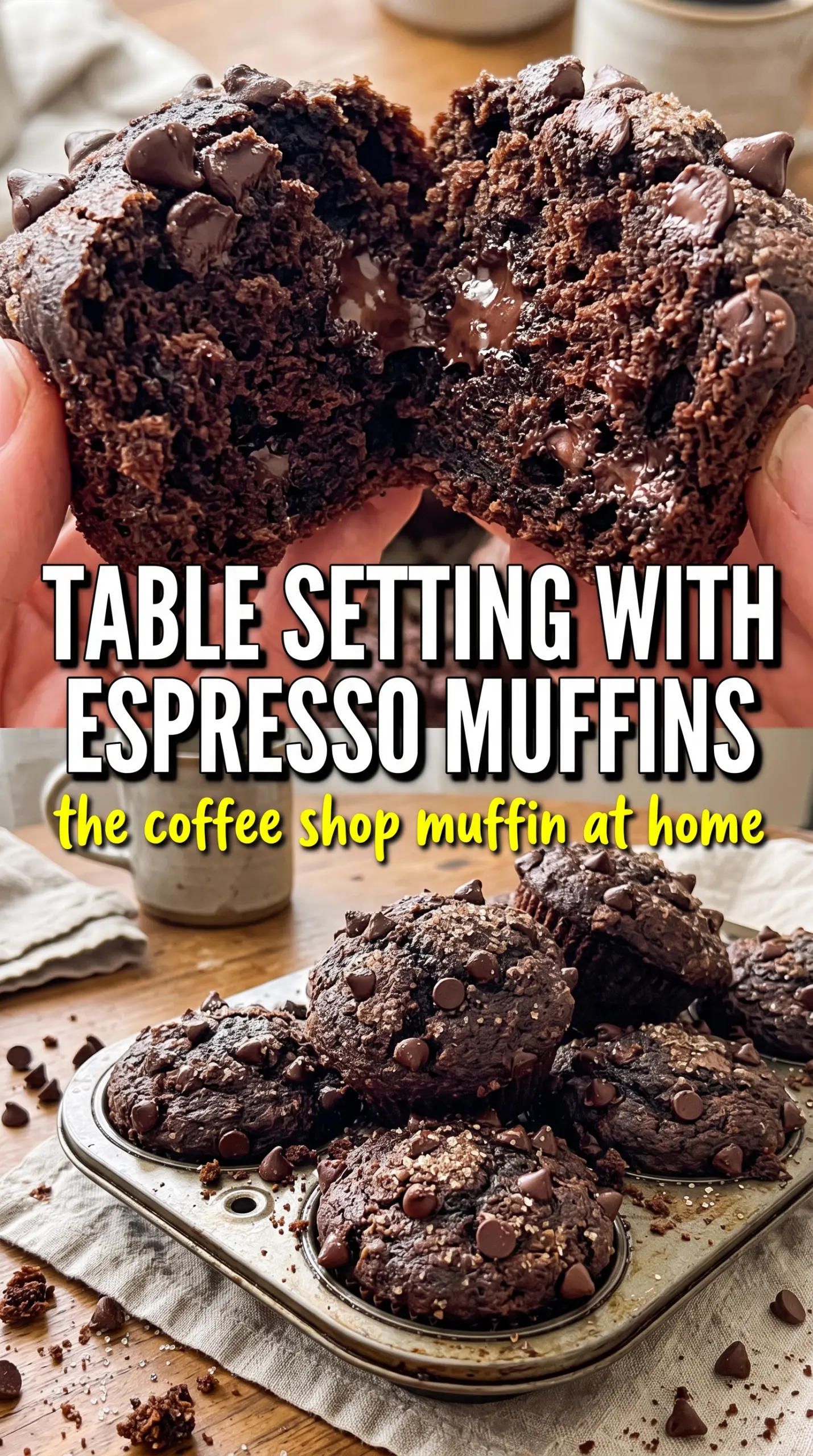 Double Chocolate Espresso Muffins rich mocha chocolate