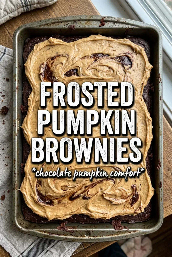 Frosted Pumpkin Brownies