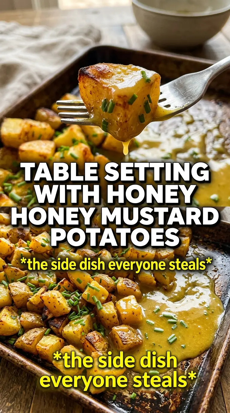 Honey Mustard Potatoes golden caramelized rosemary